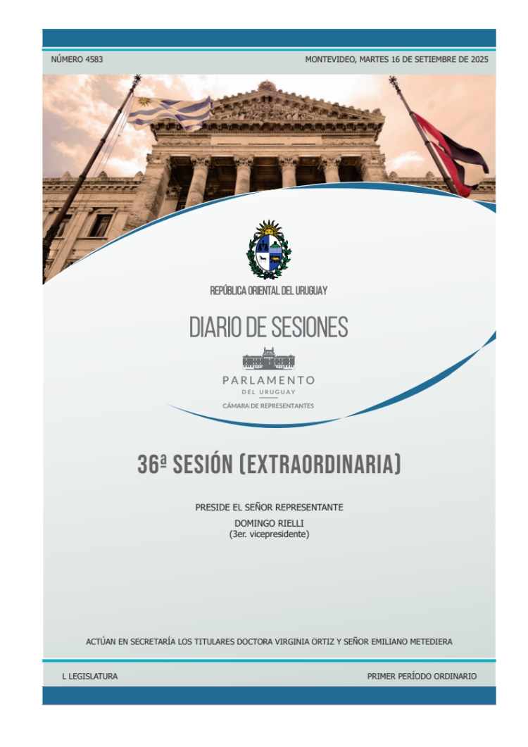 DIARIO DE SESIONES DE LA CAMARA DE REPRESENTANTES del 16/09/2025
